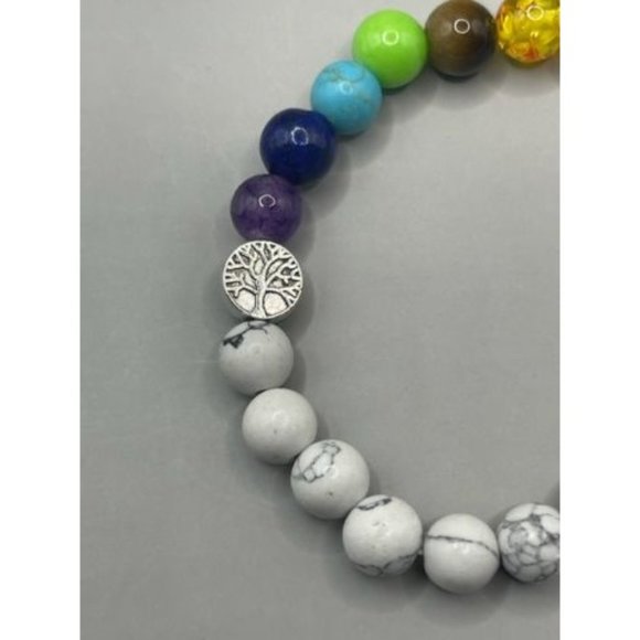 New 10Pcs Tree of Life Healing Crystals Bracelet - 7 Chakra Semi Preciou… - Picture 12 of 13